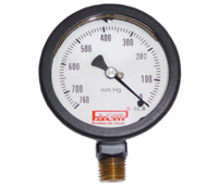 Vacuômetro Vertical com Glicerina de 0 a 760 mm/Hg com rosca de 1/4 NPT